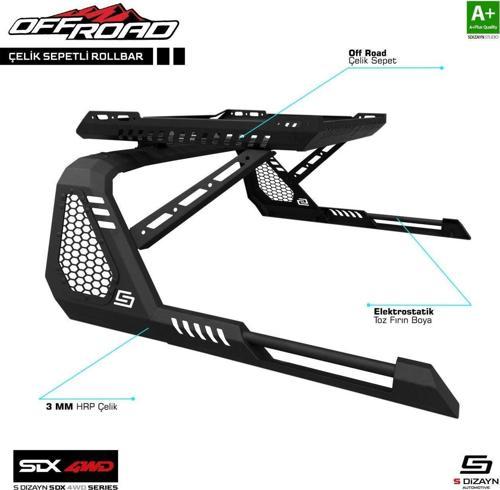 Sedan 4Wd Uyumlu Off Road Fiat Fullback Sepetli Çelik Roll Bar V1 2016 Üzeri