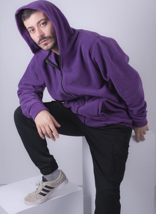 Kadın Erkek Fermuarlı Kapşonlu Polar Sweatshirt 3XL Beden