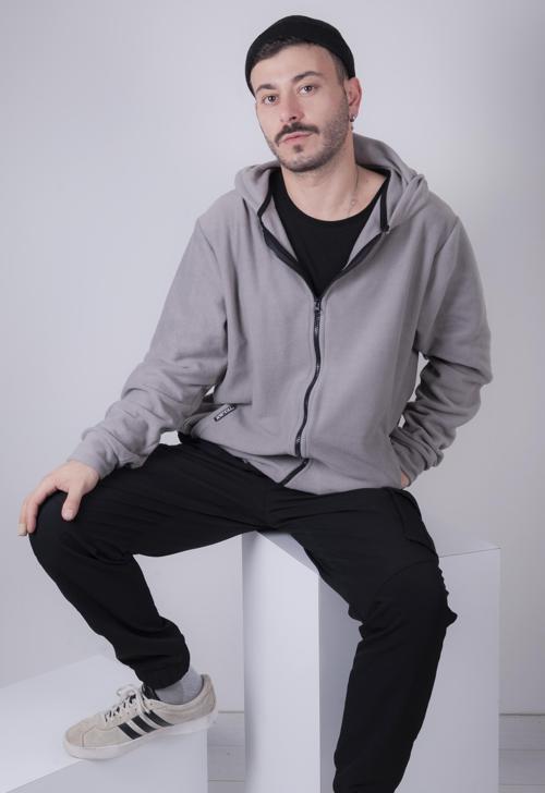 Kadın Erkek Fermuarlı Kapşonlu Polar Sweatshirt 4XL Beden