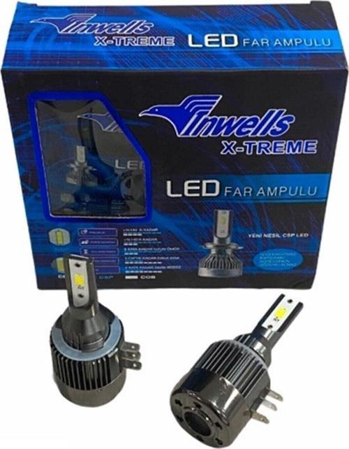 LED Xenon Uyumlu Far Ampulü - Xtreme Serisi Yeni Nesil Csp Çip Ledli Inwells