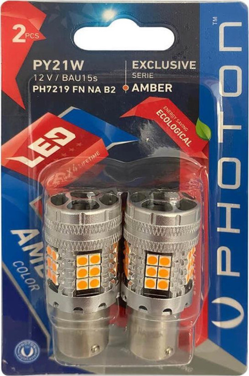 Photon P21W Turuncu Fanlı Led Blister