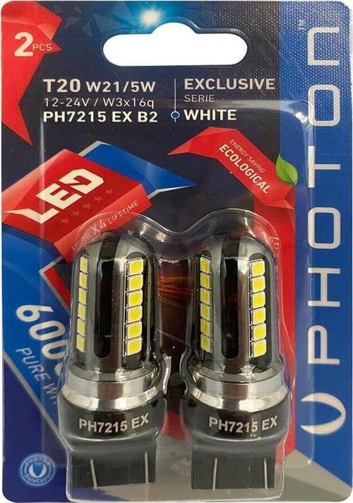 Photon T20 Uyumlu W21-5W Beyaz T20 Çift Devre LED Blister