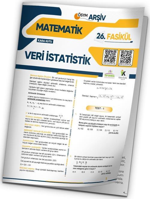 2025 TYT Matematik Veri İstatistik ÖSYM Çıkmış Soru Modüler Set 26. Fasikülü 