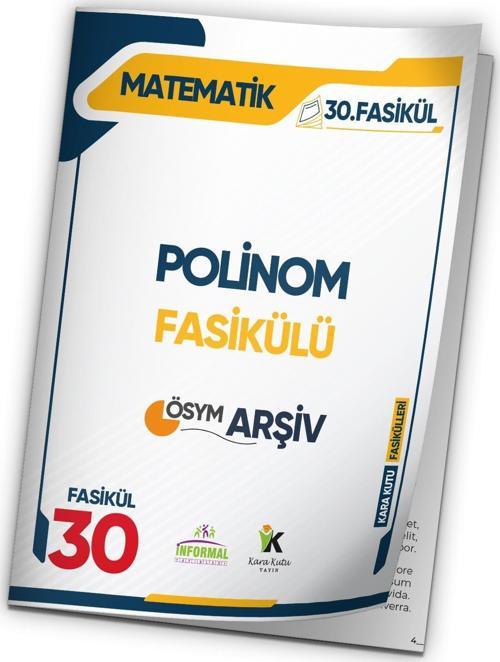 2025 TYT Matematik Polinom ÖSYM Çıkmış Soru Modüler Set 30. Fasikülü