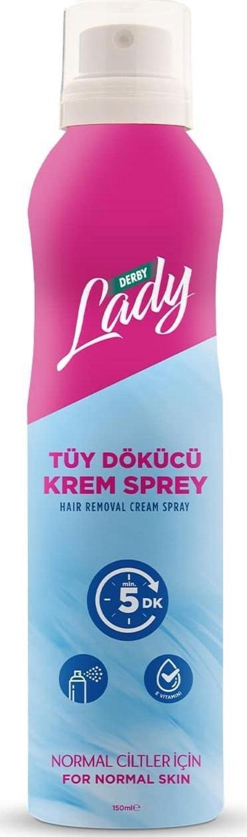 Lady Tüy Dökücü Krem Sprey Normal Ciltler İçin 150Mlx12 Adet