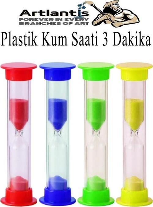 Renkli Kum Saati 4 Adet Mini Küçük Kum Saat 3 Dakika 8 cm Kum Zamanlayıcısı Dekoratif Masaüstü Plastik Çocuklar İçin