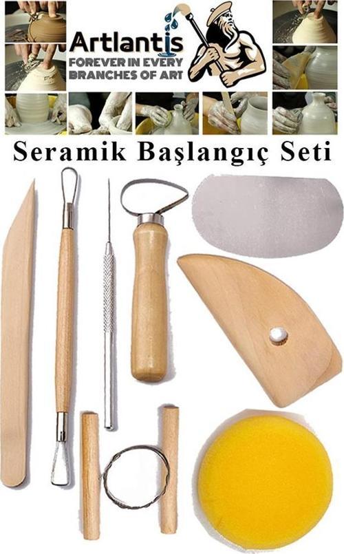 Seramik Başlangıç Seti 8 Parça 1 Paket Modelaj Modelleme Hekel Çömlek Sanatsal Ebeşuar Hobi Düzeltme