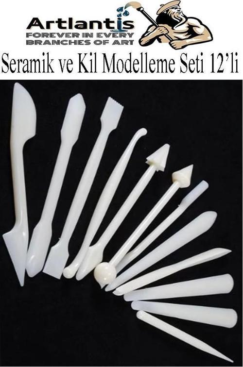 Seramik Kil Çömlek Modelleme Seti 12 Parça 1 Paket Polimer Kil Şekillendirici Modelaj Oyma Temizleme Marzipan Çiçek