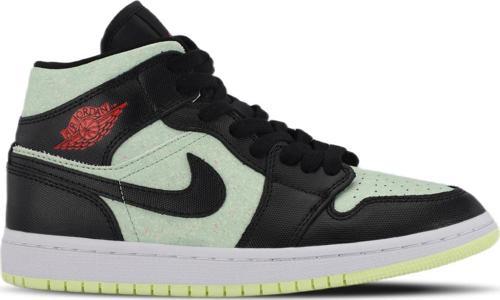 WMNS AIR JORDAN 1 MID SE Kadın Sneaker Ayakkabı Siyah / Yeşil