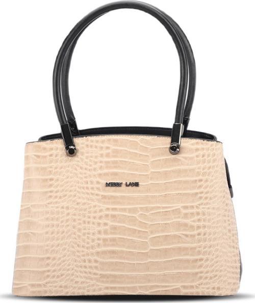 ROMA KROKO Kadın El Çantası Açık Kahve