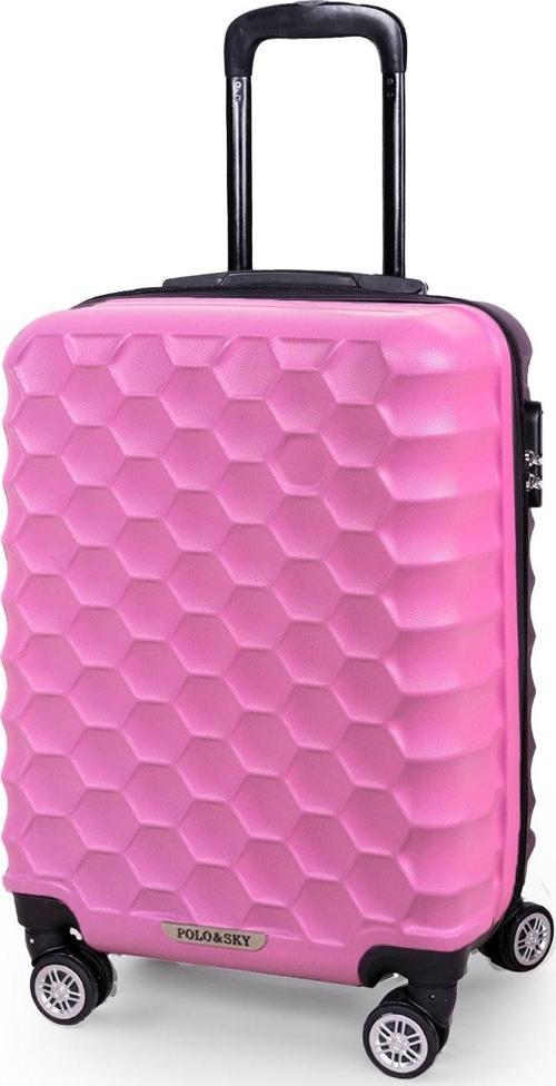 Petek Model Pembe Renk Kabin Boy Valiz Bavul