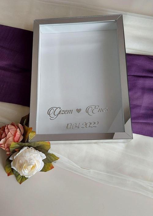 25X35 Cm I?Simli Derin Anı Çerçevesi! Yeni Moda Gül Kutuları! Nişan Çiçeği Tasarımı!