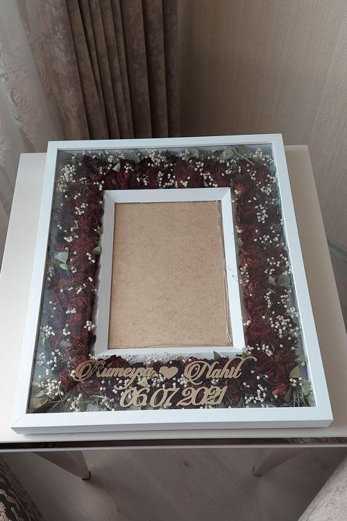 Hkm Ticaret 40X50 Cm Fotoğraf Bölümlü Verda Anı Çerçevesi Isim Ve Tarihli