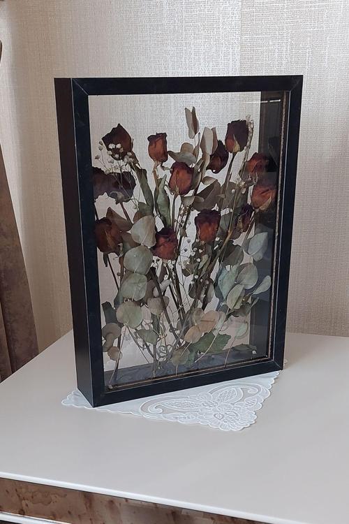 30X40 Cm Çift Yönlü Anı Çerçevesi! Gül Kutusu Şeffaf Gül Kutusu