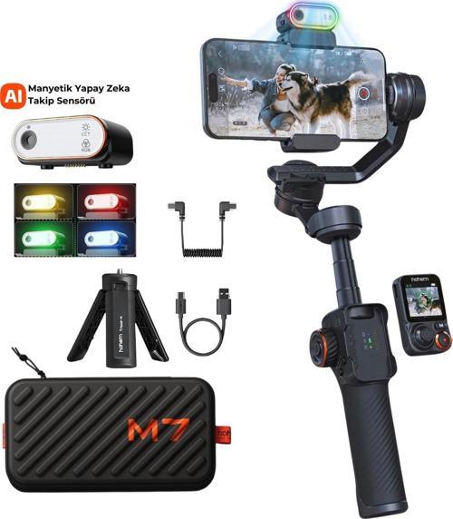 iSteady M7 Kit Yapay Zeka Takip Sensörlü 3 Eksenli Telefon Sabitleyici Gimbal