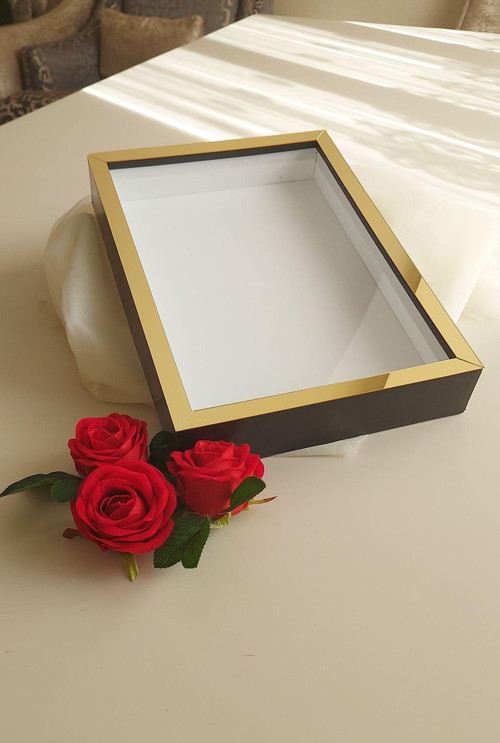 25X35 Cm Derin Anı Çerçevesi! Yeni Moda Gül Kutuları! Nişan Çiçeği Tasarımı!