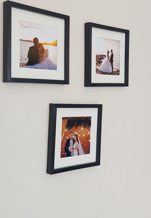 Sök-Tak Anı Çerçevesi! Yapışkanlı Kare Pasportulu 3 Lü Çerçeveler