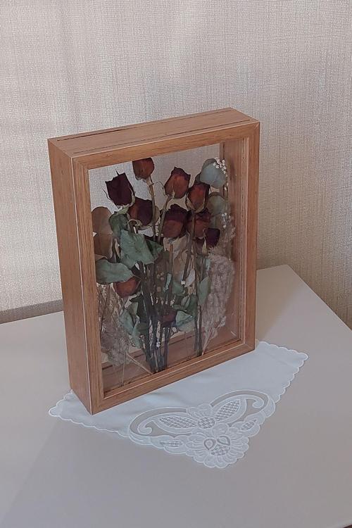 25X35 Cm Çift Yönlü Derin Gül Çerçevesi! Gelin Buketi Çerçevesi!