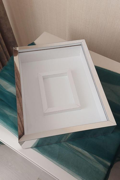 30X40 Cm Fotoğraf Bölümlü Gül Saklama Anı Çerçevesi-6 Cm Anı Çerçevesi Gül Kutusu