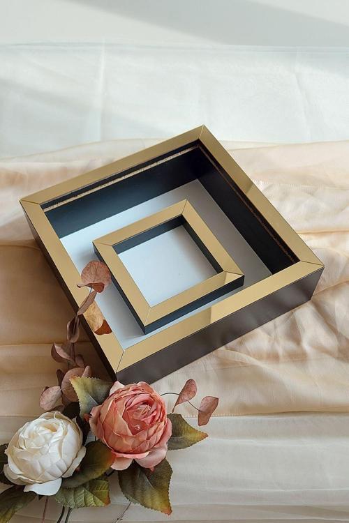 25X25 Cm Fotoğraf Bölümlü Anı Çerçevesi-6 Cm Derinlikli Anı Çerçevesi