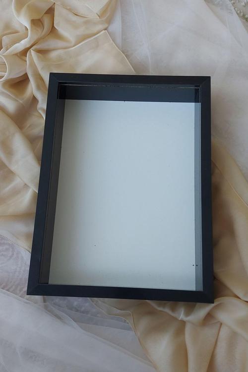 30X40 Cm Derin Siyah Özel Gün Çiçekleri Için Anı Çerçevesi! Gül Çerçeve Kutusu! Derin Çerçeve