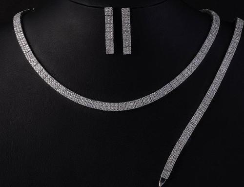 3 Sıra Su Yolu 925 Ayar Gümüş Düğün Seti