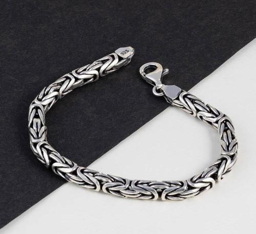 925 Ayar Gümüş 5 Mm Kral Erkek Bileklik