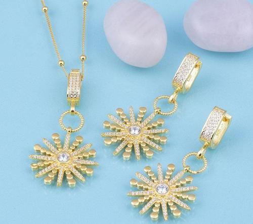 Kartanesi Model Özel Tasarım Altın Kaplama Top Zincirli 925 Ayar Gümüş Set
