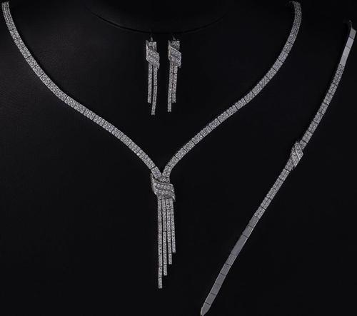 Su Yolu Kemerli 925 Ayar Gümüş Düğün Set