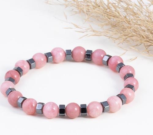 Pembe Ceyt Taşı Doğal Taş Bileklik