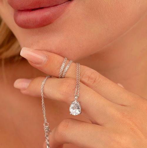 Damla Motifli Güneş Kolye