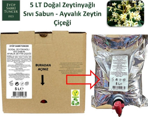Ayvalık Zeytin Çiçeği Doğal Zeytinyağlı Sıvı Sabun 5 lt - Bag in Box