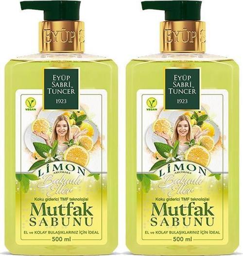 Limon Aromalı Mutfak Sabunu 500 ml x 2 Adet + Magic Sünger