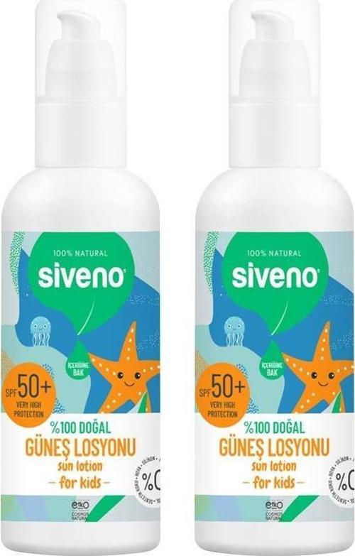 Çocuklar İçin Doğal Güneş Losyonu 100 ML X 2