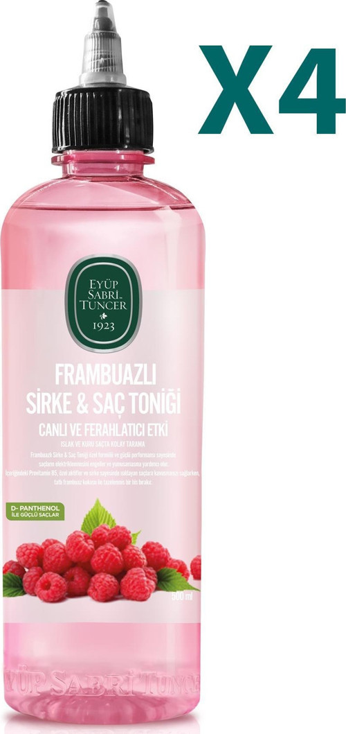 Frambuazlı Sirke & Saç Toniği 500 ml x 4