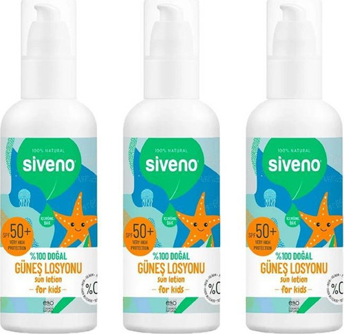 Çocuklar İçin Doğal Güneş Losyonu 100 ML X 3
