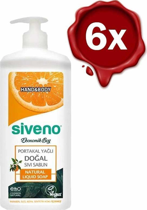 Portakal Yağlı Doğal Sıvı Sabun 1 Lt X 6