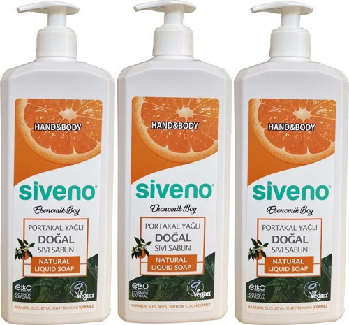 Portakal Yağlı Doğal Sıvı Sabun 1 Lt X 3