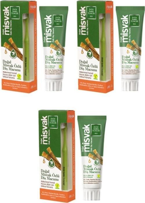 Doğal Misvak Özlü 75 ml Diş Macunu x 3 Adet