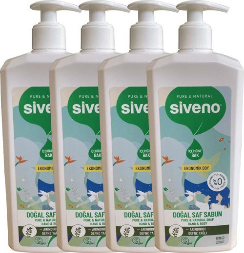 Defne Yağlı Doğal Sıvı Sabun 1000 ml X 4