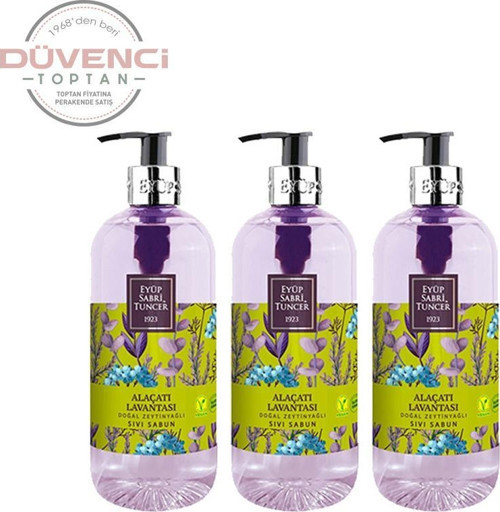 Alaçatı Lavantası Doğal Zeytinyağlı Sıvı Sabun 500 ml X 3 Adet