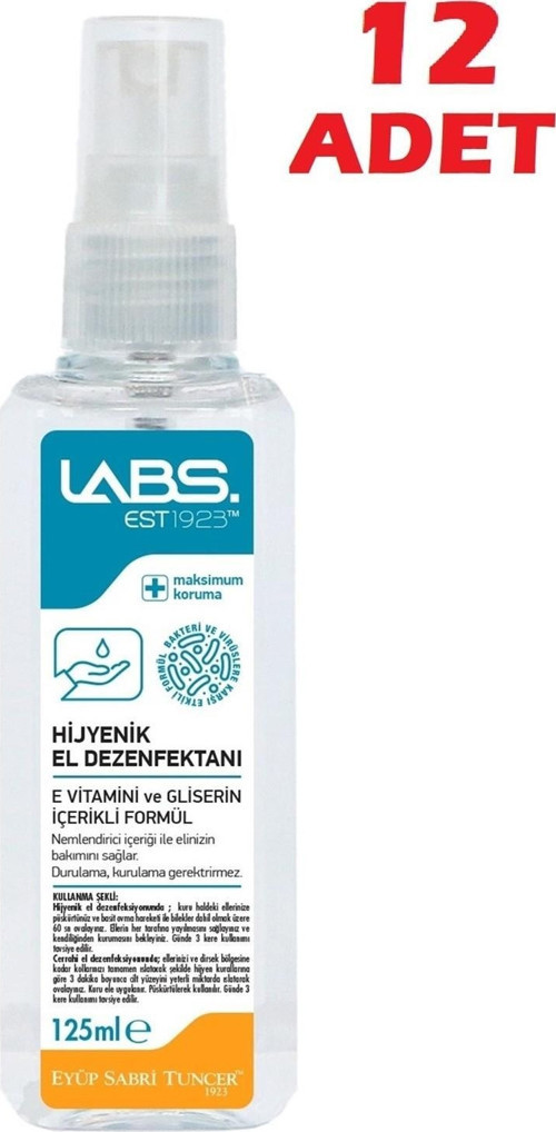 Labs El Dezenfektanı 125 ml x 12