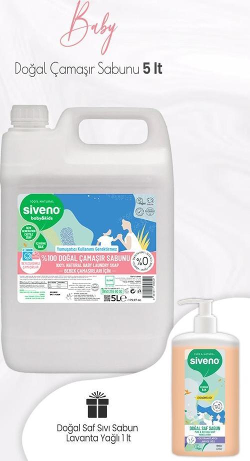 Baby Doğal Çamaşır Sabunu 5 lt ve Lavanta Yağlı Sıvı Sabun 1 lt