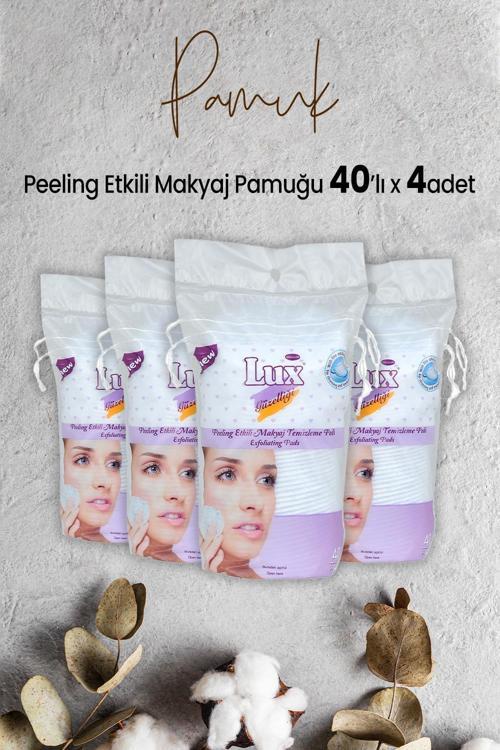 Peeling Etkili Makyaj Pamuğu 40' lı x 4 Adet