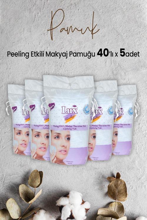 Peeling Etkili Makyaj Pamuğu 40' lı x 5 Adet