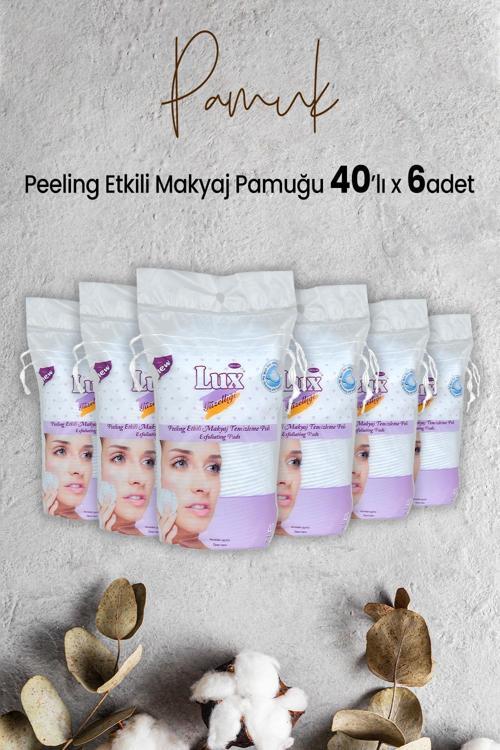 Peeling Etkili Makyaj Pamuğu 40' lı x 6 Adet