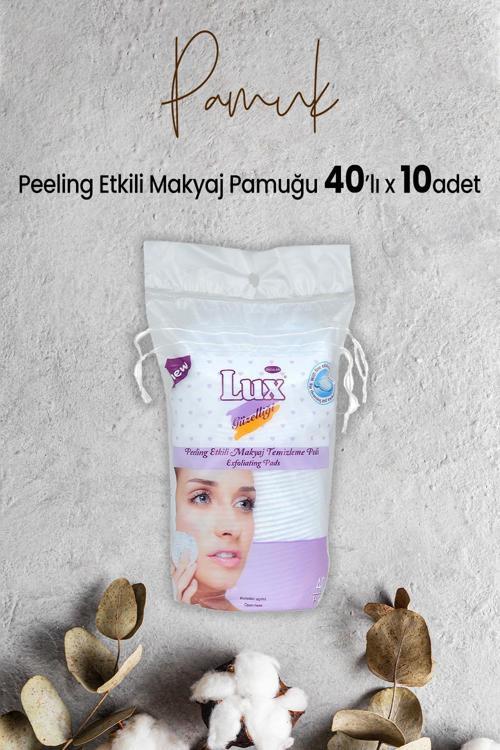 Peeling Etkili Makyaj Pamuğu 40' lı x 10 Adet