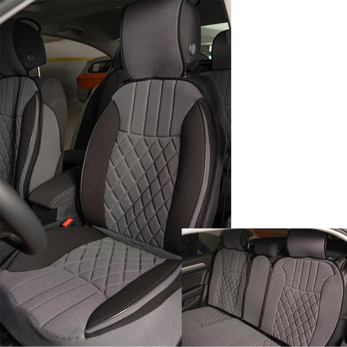 Fiat Egea HB Lüx Oto Koltuk Minderi Ön Arka 5'li Set ELEGANCE Serisi GRİ SİYAH