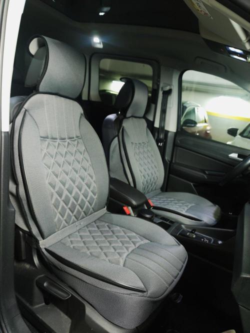 Skoda Kamiq Lüx Oto Koltuk Minderi Ön Arka 5'li Set ELEGANCE Serisi GRİ