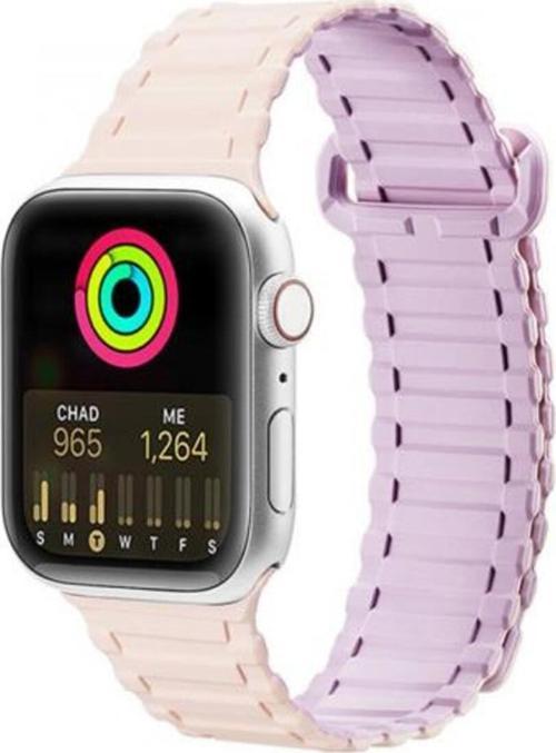 Apple Watch 42-44-45Mm Için Manyetik Silikon Kordon Kayış, Apple Watch 2-3-4-5-6-7-8 Ve Se